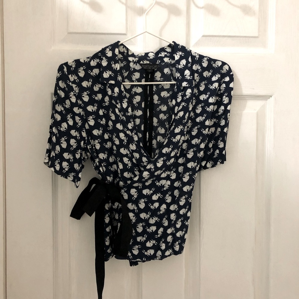 Geometry Wrapped Blouse - Picture 1 of 5